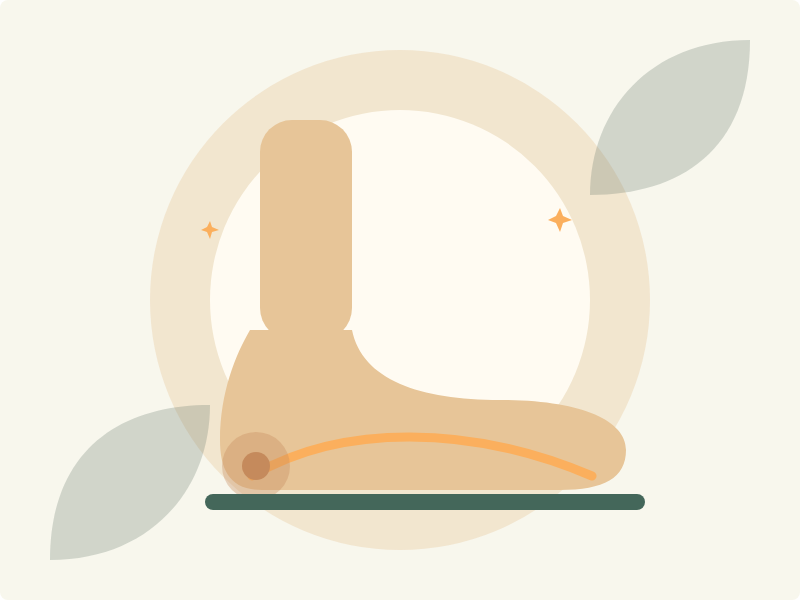Ilustração: fascite plantar
